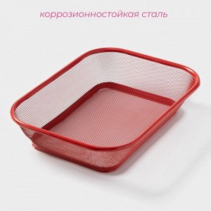 Крышка - сито Доляна «2 в 1», 28*20 см, красная