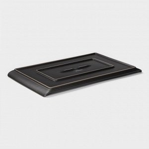 Блюдо для подачи Magistro Black style, 33.5x20.5 см, фарфор, чёрное