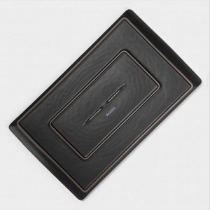 Блюдо для подачи Magistro Black style, 33.5x20.5 см, фарфор, чёрное