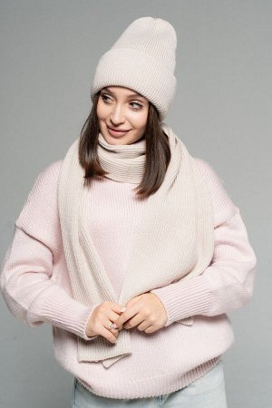 63n005 комплект двухслойная Шапка 54 -58 см , шарф,
50% шерсть 50%акрил