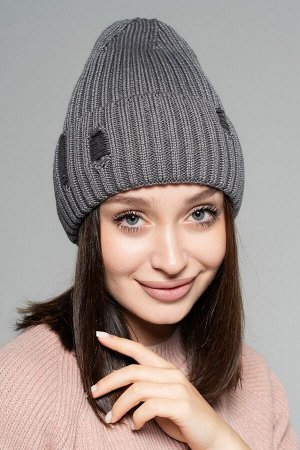 Шапка Женская (Фабрика шапок 61Р002) Состав: Хлопок 50%, акрил 50%, подклад-флис.  пр. Россия.