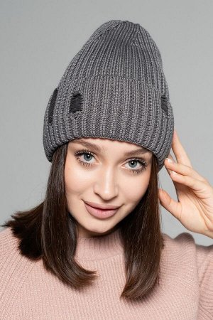 Шапка Женская (Фабрика шапок 61Р002) Состав: Хлопок 50%, акрил 50%, подклад-флис.  пр. Россия.