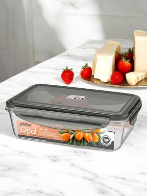 КОНТЕЙНЕР ДЛЯ ПРОДУКТОВ ГЕРМЕТИЧНЫЙ "OPAL" ПРЯМОУГОЛЬНЫЙ 1Л (Черный)