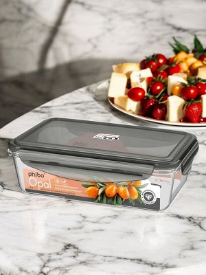 КОНТЕЙНЕР ДЛЯ ПРОДУКТОВ ГЕРМЕТИЧНЫЙ "OPAL" ПРЯМОУГОЛЬНЫЙ 1Л (Черный)