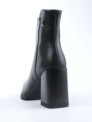 04-M3-847 BLACK Ботильоны зимние женские (натуральная кожа, натуральный мех)