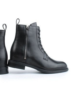 04-M3-1492 BLACK Ботинки зимние женские (натуральная кожа, натуральный мех)