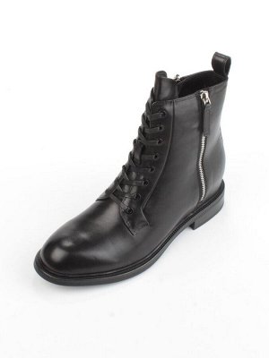 04-M3-1492 BLACK Ботинки зимние женские (натуральная кожа, натуральный мех)