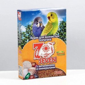 Seven Seeds Корм для волнистых попугаев с витаминами и минералами 500гр.*12 14272