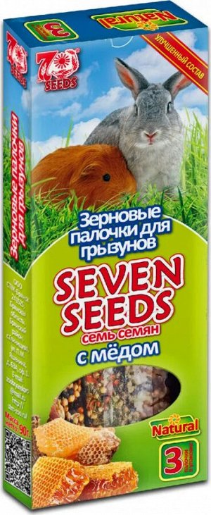 Seven Seeds Палочки для грызунов медовые 3шт.90гр.*22 15178