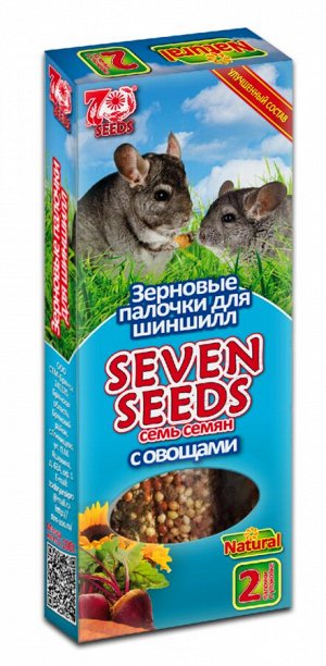 Seven Seeds Палочки для шиншилл с овощами 2шт.100гр.*22 15176
