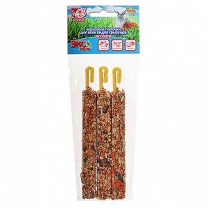 Seven Seeds ЭКОНОМ Палочки для грызунов ассорти овощи/шиповник/абрикос 3шт.75гр.*20 14996