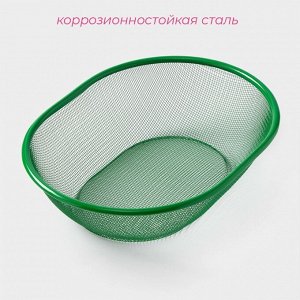 Крышка - сито Доляна «2 в 1», 26*20 см, зелёная