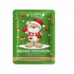 Маска тканевая для лица с авокадо Новогодняя (Merry Christmas Avocado moisturizing Facial Mask) 25 г