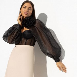 Болеро нарядное со съемным декором, Деловой взгляд (lady, с брошкой)