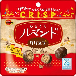 Печенье Le Monde Mini "Супер хруст" с кукурузными хлопьями Bourbon 47 гр Японские сладости