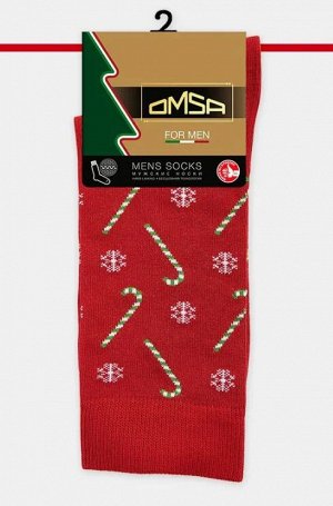Мужские новогодние носки OMSA с праздничным рисунком