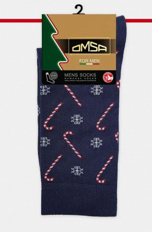 Мужские новогодние носки OMSA с праздничным рисунком