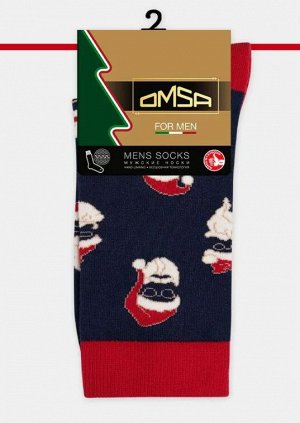 Мужские новогодние носки OMSA с праздничным рисунком