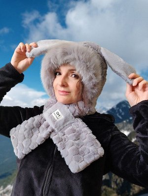Шапка-шарф с ушками Зайка