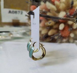 Серьги Вставка: Эмаль
Материал изделия: ювелирный сплав
Размер: Длина серёг - 2,3 см., диаметр - 2 см.

Красивые серьги из специального гипоаллергенного ювелирного сплава, который покрыт золотом или