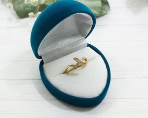 Футляр флокированный, сердечко, серия "Классика"