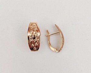 Серьги Вставка: Без вставок
Материал изделия: ювелирный сплав
Размер: 2 см
Вид(модель) сережек: Английский замочек

Красивые серьги с благородными цирконами изготовлены из специального гипоаллергенн