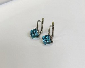 Серьги "Кубик" 6мм