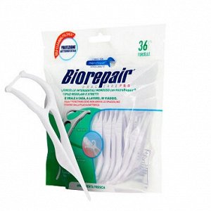 Biorepair Forcelle Interdentale Monouse / Одноразовые межзубные нити с держателем