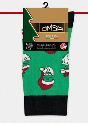 Мужские новогодние носки OMSA с праздничным рисунком