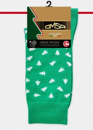 Мужские новогодние носки OMSA с праздничным рисунком