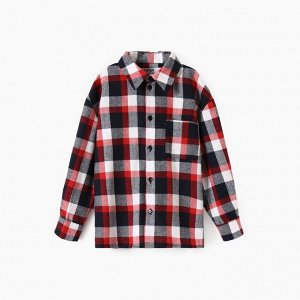 Рубашка для мальчика в клетку KAFTAN, красная