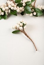 Ягоды белые декоративные 10 шт.