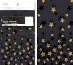 Скатерть праздничная металлик 137*274 см, цв черный с золотом