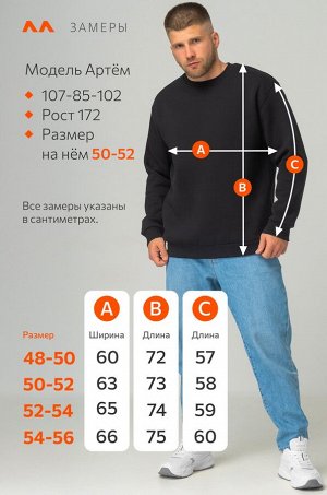 Мужской свитшот из футера с начесом