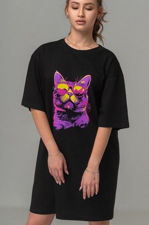 Женское платье-футболка оверсайз Happyfox