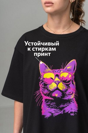 Женское платье-футболка оверсайз Happyfox