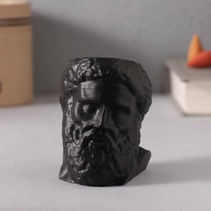 Подставка для благовоний, конусов «Прометей», высота 6.5 см, ширина 6.5 см, чёрный с золотой полосой