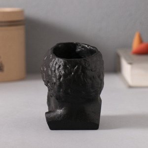 Подставка для благовоний, конусов «Прометей», высота 6.5 см, ширина 6.5 см, чёрный с золотой полосой