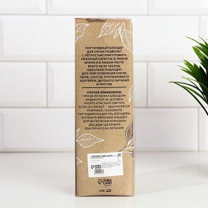 Блендер портативный для смузи и коктейлей «Живи со вкусом», розовый