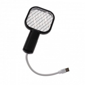 Мухобойка Bl-S, электрическая, портативная, Led подсветка, USB, чёрная