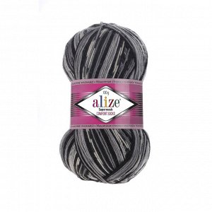Alize Superwash Comfort Socks №2695 черно/серый