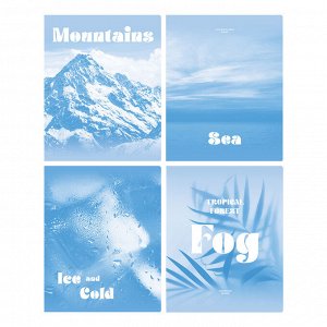 Тетрадь 96л., А5, клетка BG ""Blue collection"", soft-touch ламинация