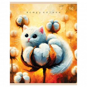 Тетрадь 48л., А5, клетка BG ""Котики"", эконом