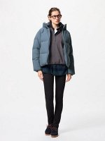 UNIQLO Heattech - ультраэластичные узкие термо-джинсы увеличенной длины - 09 BLACK