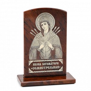 Икона из обсидиана арка "Семистрельная" 75*35*105мм