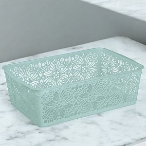 КОРЗИНКА для дома УНИВЕРСАЛЬНАЯ "FLORAL" 300Х195Х95 ММ (голубой)