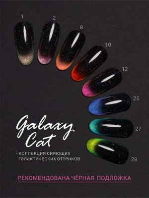 Гель-лак двухцветный кошачий глаз (Gel polish GALAXY CAT), 8 ml