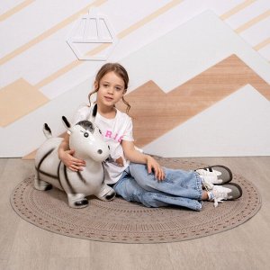 Попрыгун ZABIAKA «Зебра», 55x29x50 см, белый