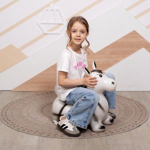 Попрыгун ZABIAKA «Зебра», 55x29x50 см, белый