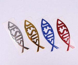 Наклейка Рыбка, пластик, 15*5 см, 1 шт